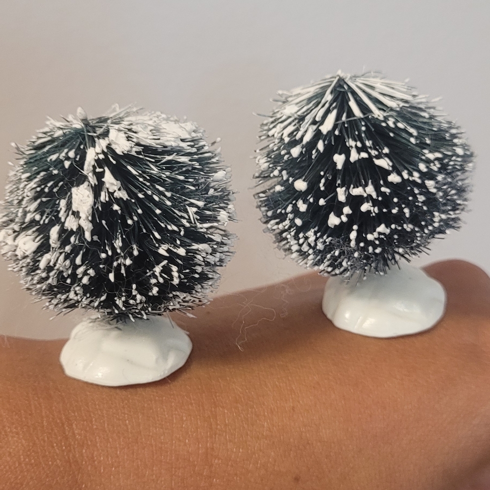 Lemax Black and White Miniature Trees